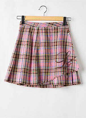 Jupe mi-longue rose LULUCASTAGNETTE pour fille