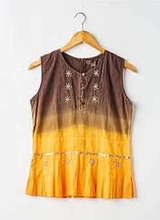 Top marron LULUCASTAGNETTE pour fille seconde vue