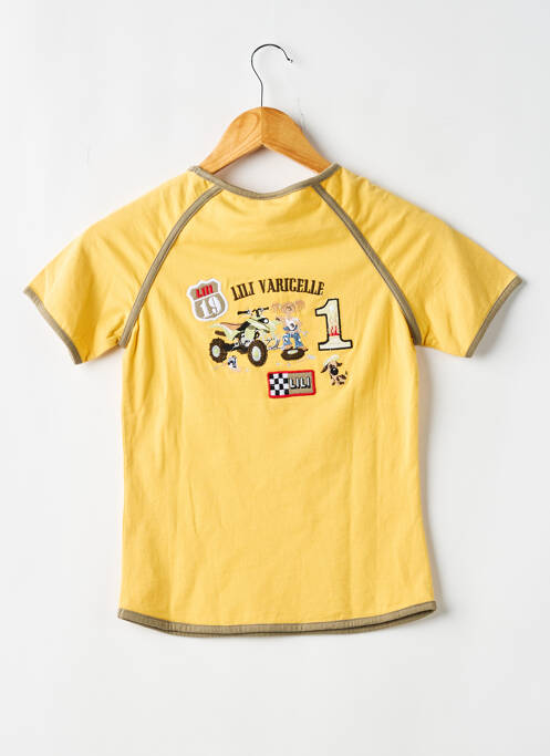 T-shirt coupe cintrée manches courtes jaune LILI VARICELLE fille