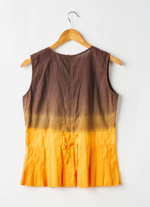 Top marron LULUCASTAGNETTE pour fille