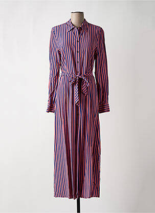 Robe longue manches longues manches longues rose TOMMY HILFIGER femme