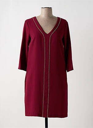 Robe courte manches 3/4 manches 3/4 rouge KOCCA femme