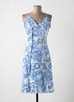 Robe mi-longue doublure fines bretelles bleu GUESS femme