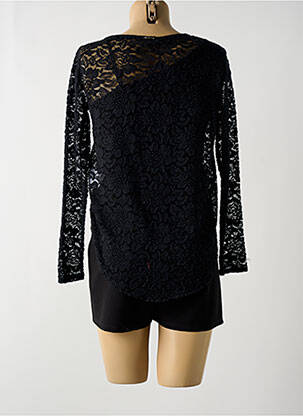 Combishort coupe cintrée manches longues noir ARBIGLI femme