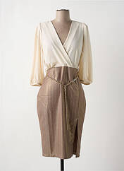 Robe mi-longue beige RINASCIMENTO pour femme seconde vue