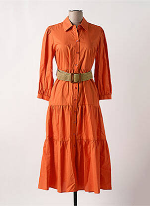 Robe mi-longue orange LIU JO pour femme