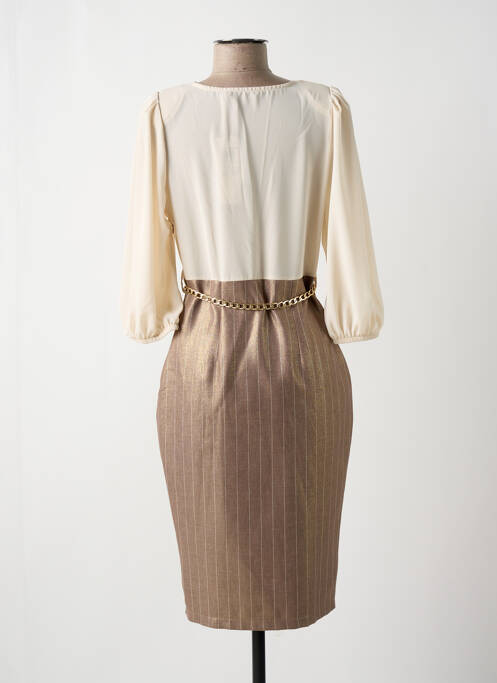 Robe mi-longue beige RINASCIMENTO pour femme