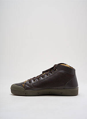 Baskets fourrée bout rond marron SPRING COURT homme