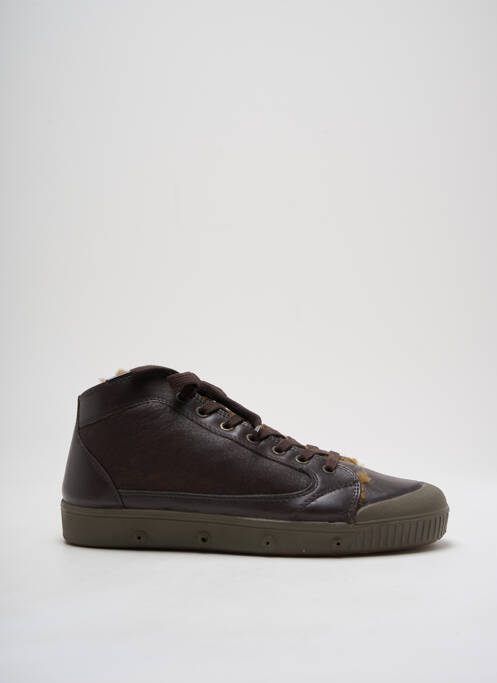 Baskets fourrée bout rond marron SPRING COURT homme