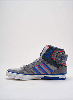 Baskets nubuck bout rond bleu ADIDAS homme