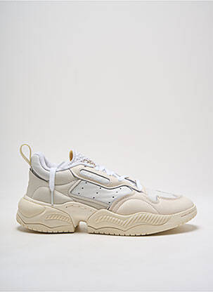 Baskets tissage satiné bout rond beige ADIDAS homme