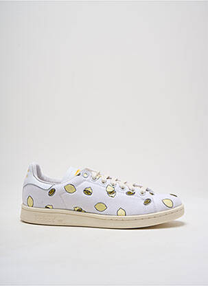 Baskets tissage satiné bout rond blanc ADIDAS homme