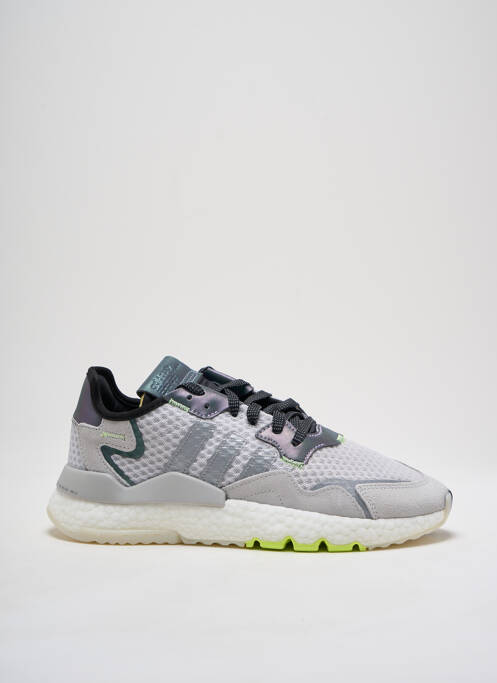 Baskets matière lisse bout rond gris ADIDAS homme