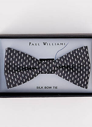 Noeud papillon imprimé fantaisie gris PAUL WILLIAMS homme