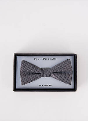 Noeud papillon effet matière satinée gris PAUL WILLIAMS homme