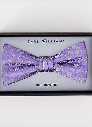 Noeud papillon imprimé fleurs violet PAUL WILLIAMS homme