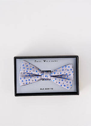 Noeud papillon tissage satiné gris PAUL WILLIAMS homme