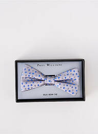 Noeud papillon tissage satiné gris PAUL WILLIAMS homme