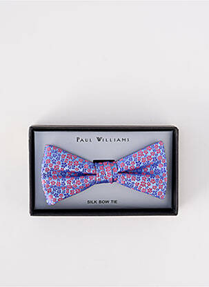 Noeud papillon imprimé fleurs bleu PAUL WILLIAMS homme