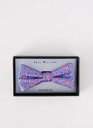 Noeud papillon imprimé fleurs bleu PAUL WILLIAMS homme