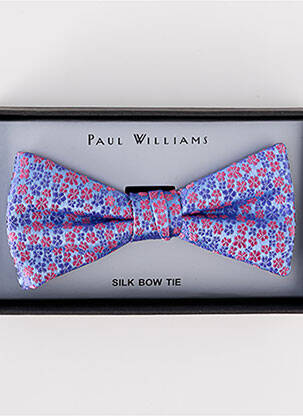 Noeud papillon imprimé fleurs bleu PAUL WILLIAMS homme