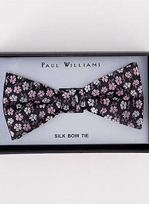 Noeud papillon imprimé fleurs marron PAUL WILLIAMS homme