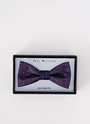 Noeud papillon imprimé fantaisie violet PAUL WILLIAMS homme