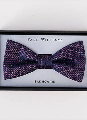 Noeud papillon imprimé fantaisie violet PAUL WILLIAMS homme