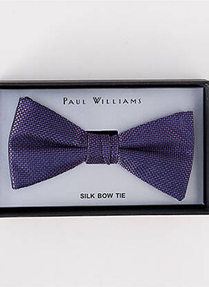 Noeud papillon imprimé fantaisie violet PAUL WILLIAMS homme