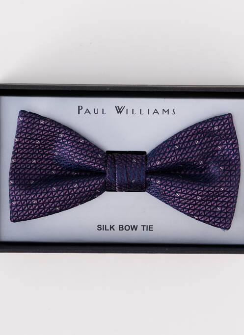 Noeud papillon imprimé fantaisie violet PAUL WILLIAMS homme