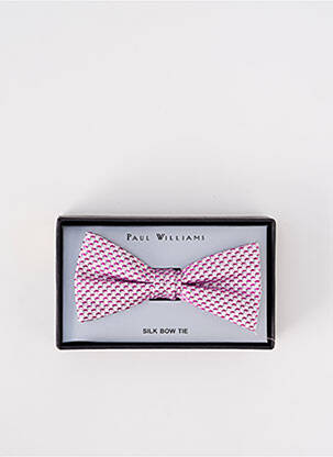 Noeud papillon broderie rose PAUL WILLIAMS homme