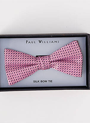 Noeud papillon broderie rose PAUL WILLIAMS homme