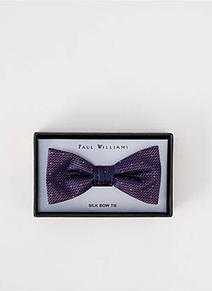 Noeud papillon broderie violet PAUL WILLIAMS homme