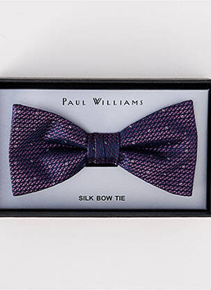 Noeud papillon broderie violet PAUL WILLIAMS homme