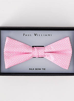 Noeud papillon broderie rose PAUL WILLIAMS homme
