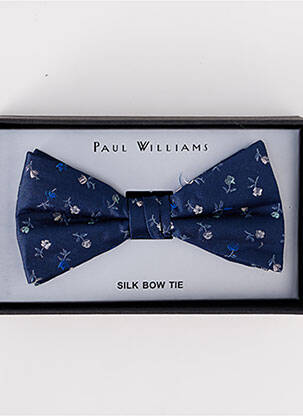 Noeud papillon imprimé fleurs bleu PAUL WILLIAMS homme