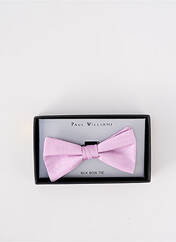Noeud papillon rose PAUL WILLIAMS pour homme seconde vue