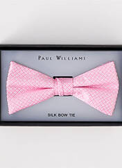 Noeud papillon rose PAUL WILLIAMS pour homme seconde vue