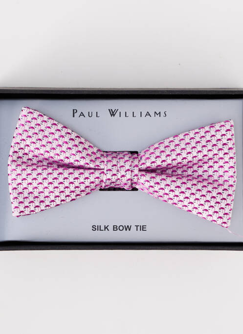 Noeud papillon rose PAUL WILLIAMS pour homme