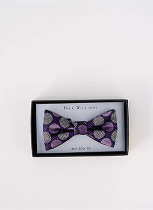 Noeud papillon imprimé pois violet PAUL WILLIAMS homme
