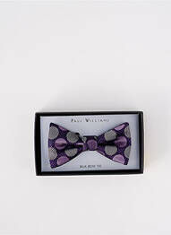 Noeud papillon imprimé pois violet PAUL WILLIAMS homme
