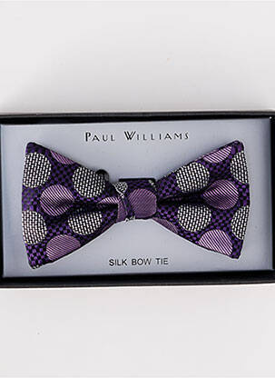 Noeud papillon imprimé pois violet PAUL WILLIAMS homme