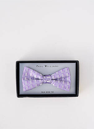 Noeud papillon broderie violet PAUL WILLIAMS homme