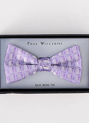 Noeud papillon broderie violet PAUL WILLIAMS homme
