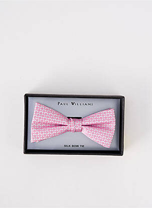 Noeud papillon broderie rose PAUL WILLIAMS homme
