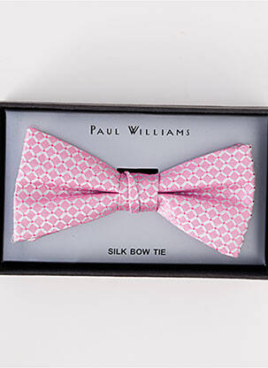 Noeud papillon broderie rose PAUL WILLIAMS homme