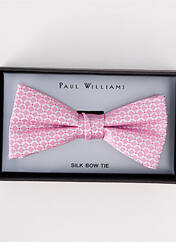 Noeud papillon rose PAUL WILLIAMS pour homme seconde vue
