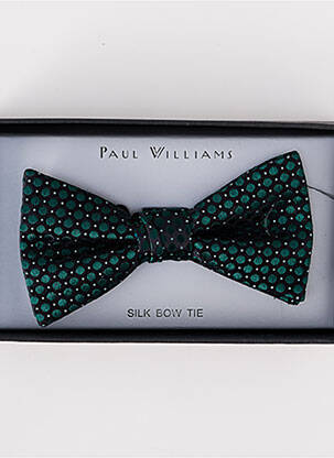 Noeud papillon imprimé fantaisie vert PAUL WILLIAMS homme