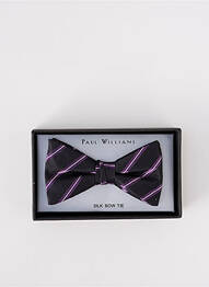 Noeud papillon imprimé rayures marron PAUL WILLIAMS homme