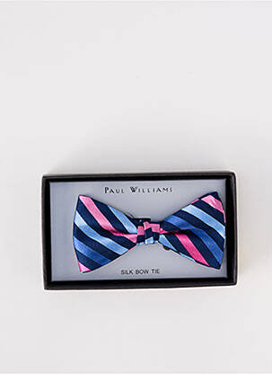 Noeud papillon imprimé rayures rose PAUL WILLIAMS homme